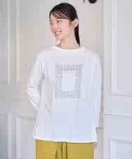 NGKGF34180 GIANNI LO GIUDICE(ジャンニ ロ ジュディチェ) [洗える・日本製]ハイゲージ天竺カットソー ホワイト