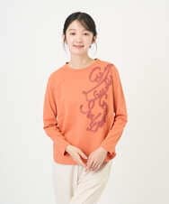 NGKGF35180 GIANNI LO GIUDICE(ジャンニ ロ ジュディチェ) [洗える・日本製]サイロコンパクトハイゲージ天竺カットソー オレンジ