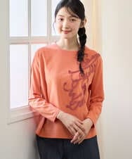 NGKGF35180 GIANNI LO GIUDICE(ジャンニ ロ ジュディチェ) [洗える・日本製]サイロコンパクトハイゲージ天竺カットソー オレンジ