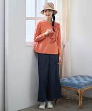 NGKGF35180 GIANNI LO GIUDICE(ジャンニ ロ ジュディチェ) [洗える・日本製]サイロコンパクトハイゲージ天竺カットソー オレンジ