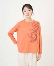 NGKGF35180 GIANNI LO GIUDICE(ジャンニ ロ ジュディチェ) [洗える・日本製]サイロコンパクトハイゲージ天竺カットソー オレンジ