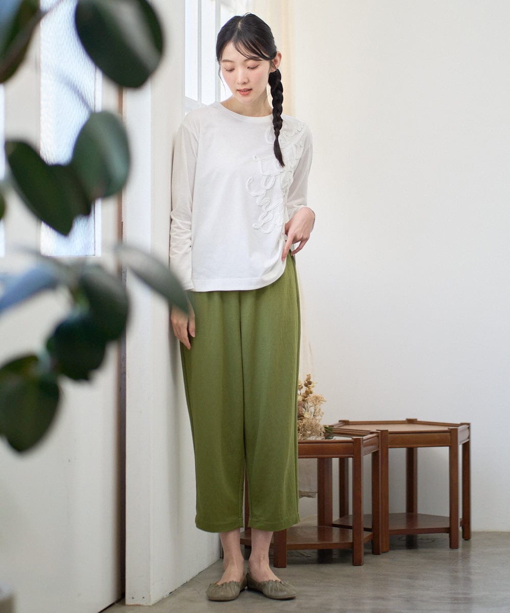 NGKGF35180 GIANNI LO GIUDICE(ジャンニ ロ ジュディチェ) [洗える・日本製]サイロコンパクトハイゲージ天竺カットソー オレンジ