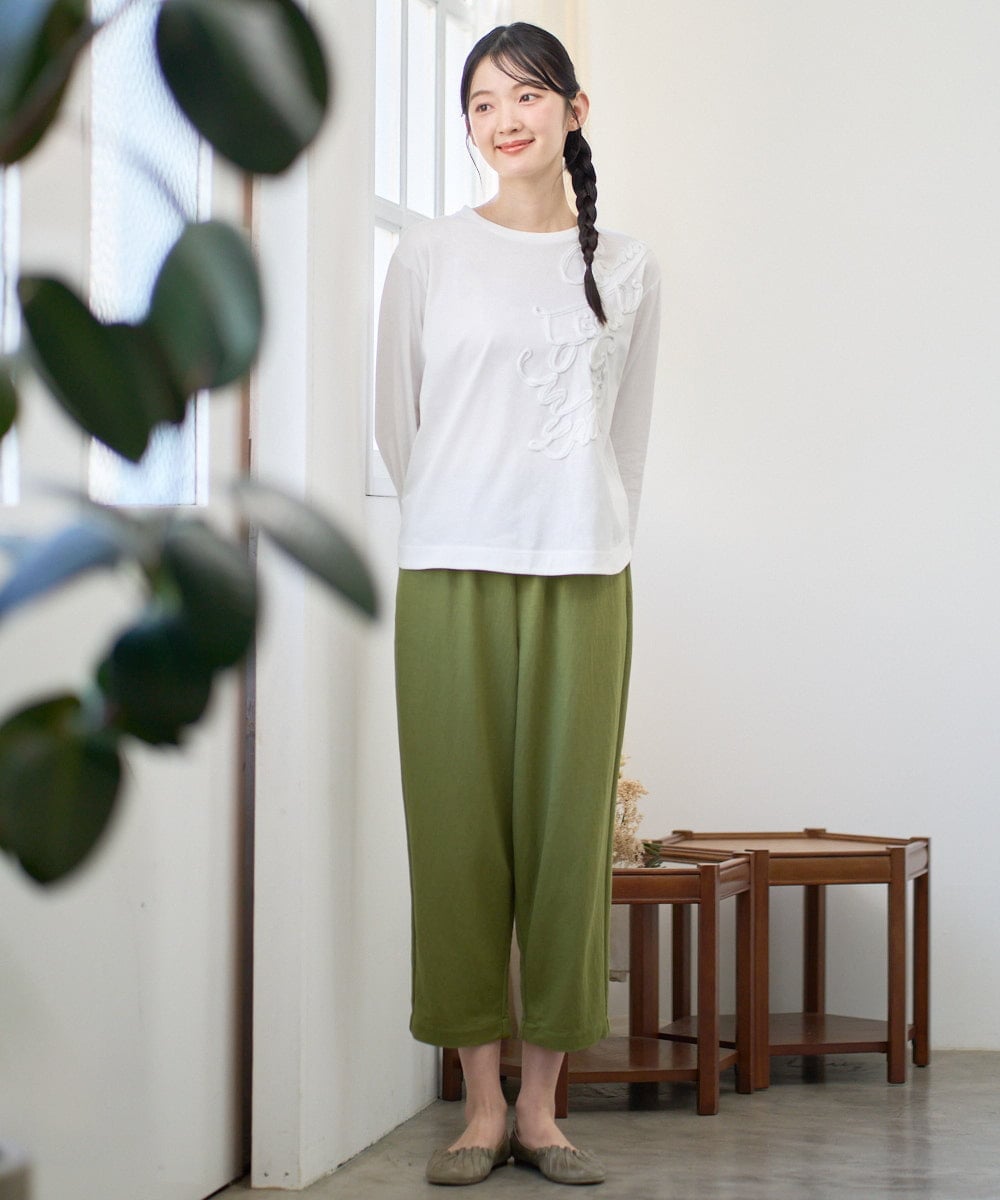 NGKGF35180 GIANNI LO GIUDICE(ジャンニ ロ ジュディチェ) [洗える・日本製]サイロコンパクトハイゲージ天竺カットソー オレンジ