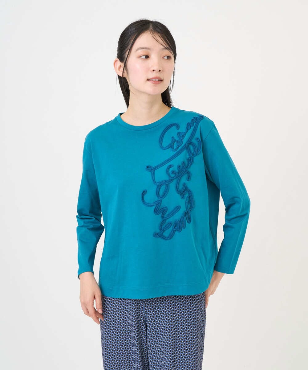 NGKGF35180 GIANNI LO GIUDICE(ジャンニ ロ ジュディチェ) [洗える・日本製]サイロコンパクトハイゲージ天竺カットソー オレンジ