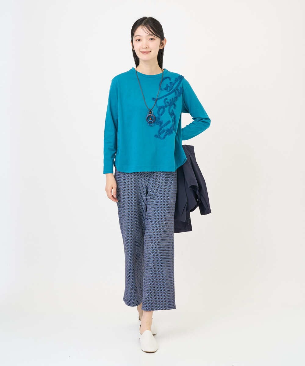 NGKGF35180 GIANNI LO GIUDICE(ジャンニ ロ ジュディチェ) [洗える・日本製]サイロコンパクトハイゲージ天竺カットソー オレンジ