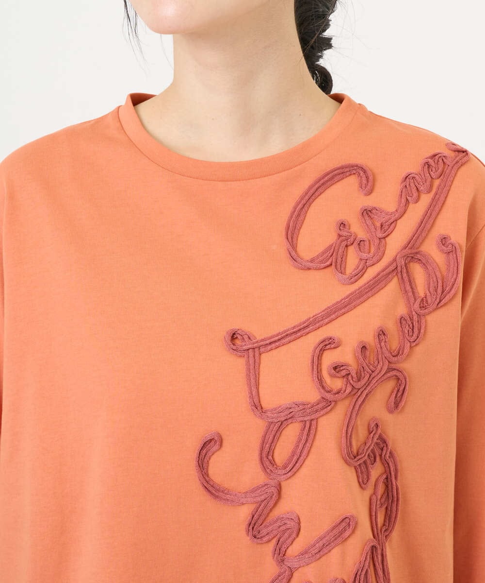 NGKGF35180 GIANNI LO GIUDICE(ジャンニ ロ ジュディチェ) [洗える・日本製]サイロコンパクトハイゲージ天竺カットソー オレンジ