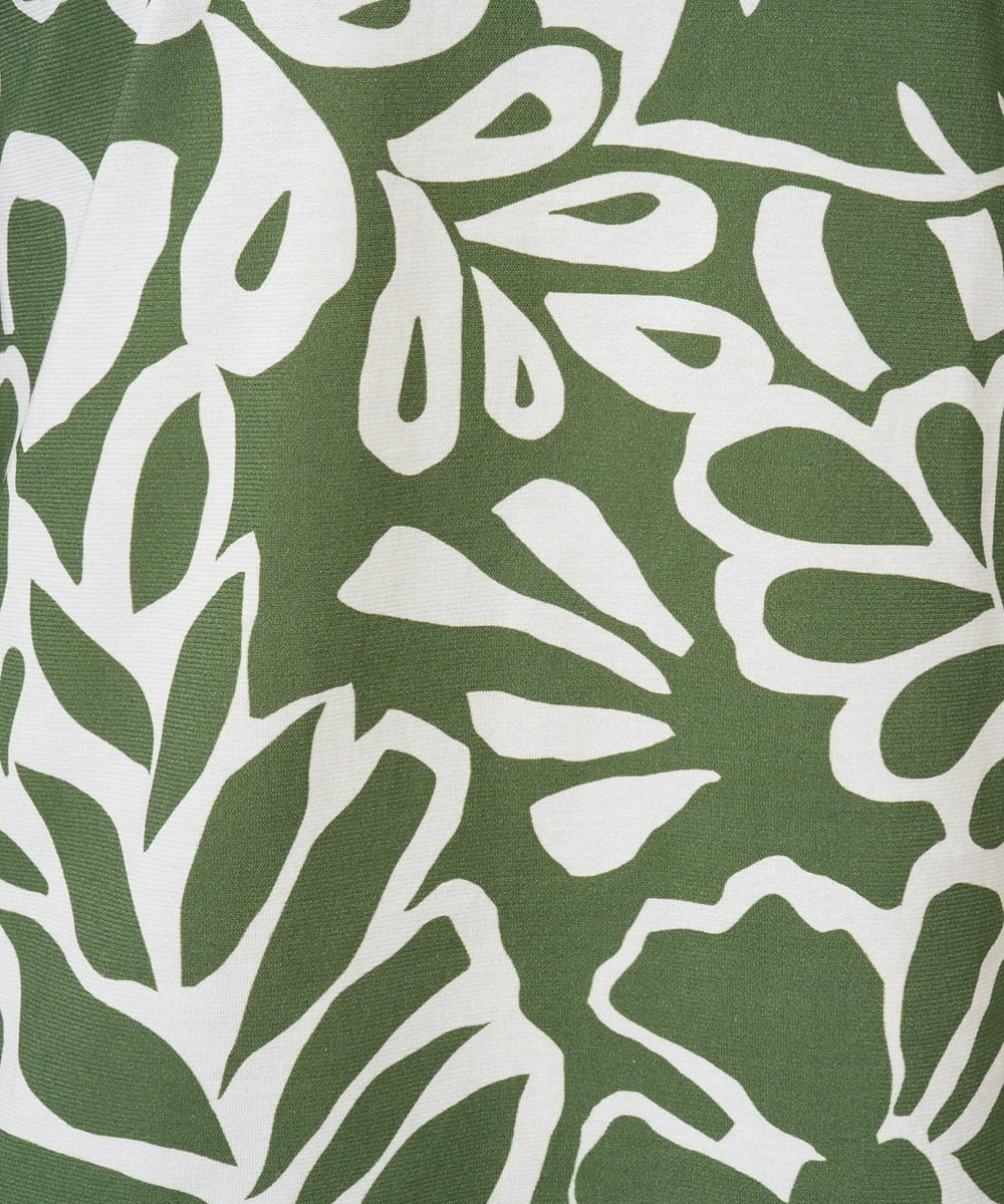 NGKGF49200 GIANNI LO GIUDICE(ジャンニ ロ ジュディチェ) [洗える・日本製]ボタニカルフワラープリントカットソー グリーン