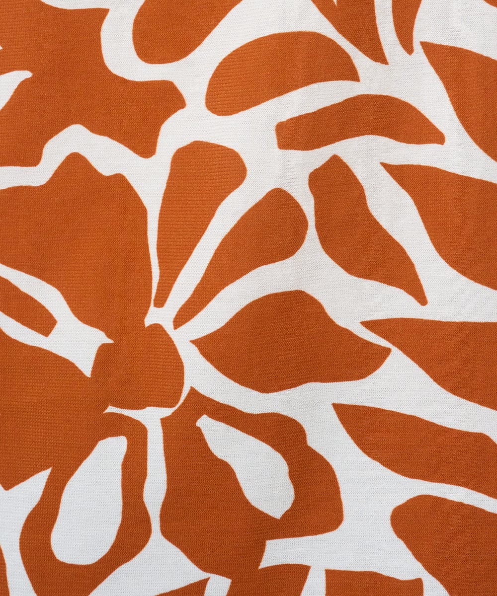 NGKGF49200 GIANNI LO GIUDICE(ジャンニ ロ ジュディチェ) [洗える・日本製]ボタニカルフワラープリントカットソー グリーン