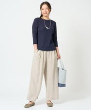 NGKGF56090 GIANNI LO GIUDICE(ジャンニ ロ ジュディチェ) [洗える・日本製]強撚フライスカットソー ネイビー