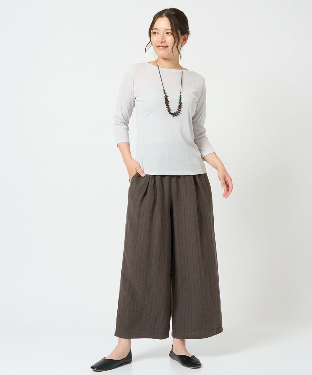 NGKGF56090 GIANNI LO GIUDICE(ジャンニ ロ ジュディチェ) [洗える・日本製]強撚フライスカットソー ネイビー