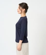 NGKGF56090 GIANNI LO GIUDICE(ジャンニ ロ ジュディチェ) [洗える・日本製]強撚フライスカットソー ネイビー