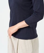 NGKGF56090 GIANNI LO GIUDICE(ジャンニ ロ ジュディチェ) [洗える・日本製]強撚フライスカットソー ネイビー