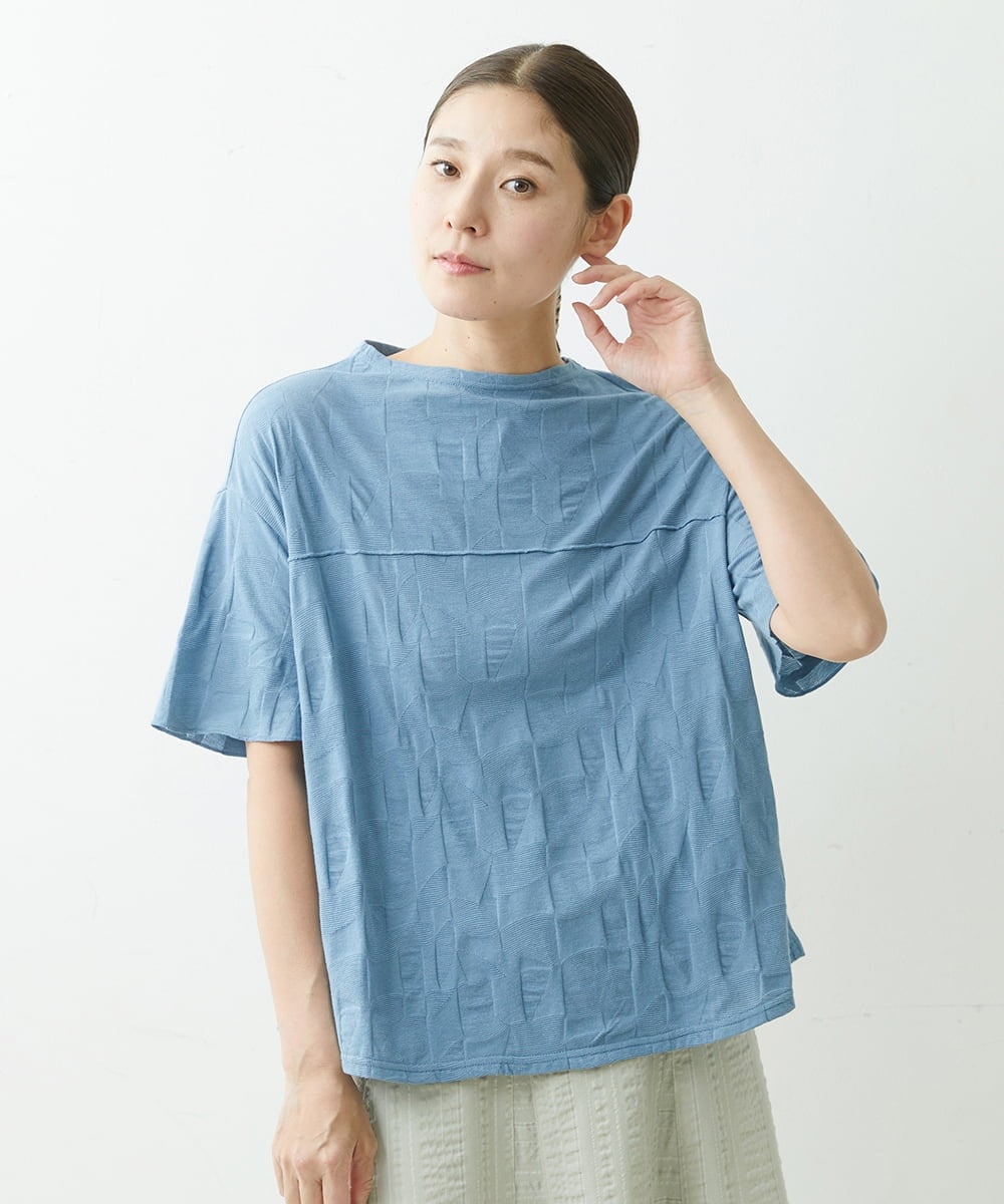 NGKGS30150 GIANNI LO GIUDICE [洗える・日本製]イレギュラーブロックジャガードプルオーバー