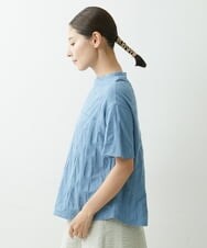 NGKGS30150 GIANNI LO GIUDICE(ジャンニ ロ ジュディチェ) [洗える・日本製]イレギュラーブロックジャガードプルオーバー ブルー