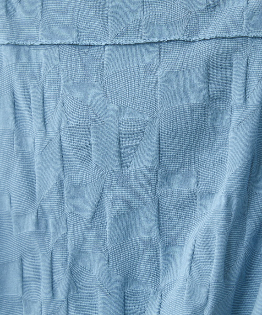 NGKGS30150 GIANNI LO GIUDICE(ジャンニ ロ ジュディチェ) [洗える・日本製]イレギュラーブロックジャガードプルオーバー ブルー