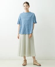 NGKGS30150 GIANNI LO GIUDICE(ジャンニ ロ ジュディチェ) [洗える・日本製]イレギュラーブロックジャガードプルオーバー ブルー