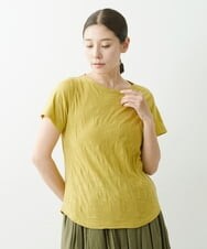NGKGS31130 GIANNI LO GIUDICE(ジャンニ ロ ジュディチェ) [洗える・日本製]イレギュラーブロックジャガードカットソー マスタード