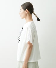 NGKGS32250 GIANNI LO GIUDICE(ジャンニ ロ ジュディチェ) [洗える・日本製]強撚天竺リボン刺繍カットソー ホワイト
