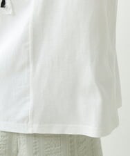 NGKGS32250 GIANNI LO GIUDICE(ジャンニ ロ ジュディチェ) [洗える・日本製]強撚天竺リボン刺繍カットソー ホワイト
