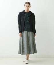 NGKGS32250 GIANNI LO GIUDICE(ジャンニ ロ ジュディチェ) [洗える・日本製]強撚天竺リボン刺繍カットソー ブラック