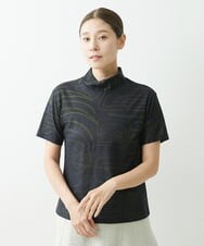 NGKGS42230 GIANNI LO GIUDICE(ジャンニ ロ ジュディチェ) [洗える・日本製]ラミー天竺ナスカ柄カットソー ネイビー