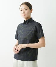 NGKGS42230 GIANNI LO GIUDICE(ジャンニ ロ ジュディチェ) [洗える・日本製]ラミー天竺ナスカ柄カットソー ネイビー