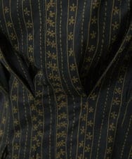 NGKGV50260 GIANNI LO GIUDICE(ジャンニ ロ ジュディチェ) [洗える]ハイゲージ天竺プリントカットソー ブラック☓カーキ
