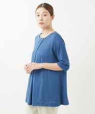 NGKGV52230 GIANNI LO GIUDICE(ジャンニ ロ ジュディチェ) [洗える・日本製]アイアス天竺チュニックカットソー ブルー