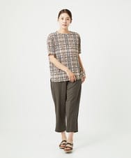 NGKHA01170 GIANNI LO GIUDICE(ジャンニ ロ ジュディチェ) [接触冷感・洗える]ジオメトリックプリントカットソープルオーバー オレンジ