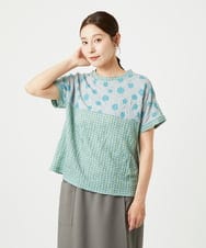 NGKHA11210 GIANNI LO GIUDICE(ジャンニ ロ ジュディチェ) [洗える・日本製]麻混ドットワッシャージャガードカットソープルオーバー ライトグレー