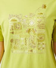 NGKHC06190 GIANNI LO GIUDICE(ジャンニ ロ ジュディチェ) [接触冷感・洗える・日本製]クールローレルスカイコット刺繍カットソー イエロー