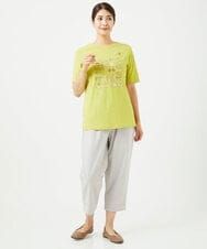 NGKHC06190 GIANNI LO GIUDICE(ジャンニ ロ ジュディチェ) [接触冷感・洗える・日本製]クールローレルスカイコット刺繍カットソー イエロー