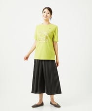 NGKHC06190 GIANNI LO GIUDICE(ジャンニ ロ ジュディチェ) [接触冷感・洗える・日本製]クールローレルスカイコット刺繍カットソー イエロー