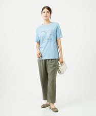NGKHC06190 GIANNI LO GIUDICE(ジャンニ ロ ジュディチェ) [接触冷感・洗える・日本製]クールローレルスカイコット刺繍カットソー ライトブルー