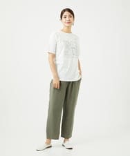 NGKHC06190 GIANNI LO GIUDICE(ジャンニ ロ ジュディチェ) [接触冷感・洗える・日本製]クールローレルスカイコット刺繍カットソー ホワイト