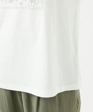 NGKHC06190 GIANNI LO GIUDICE(ジャンニ ロ ジュディチェ) [接触冷感・洗える・日本製]クールローレルスカイコット刺繍カットソー ホワイト