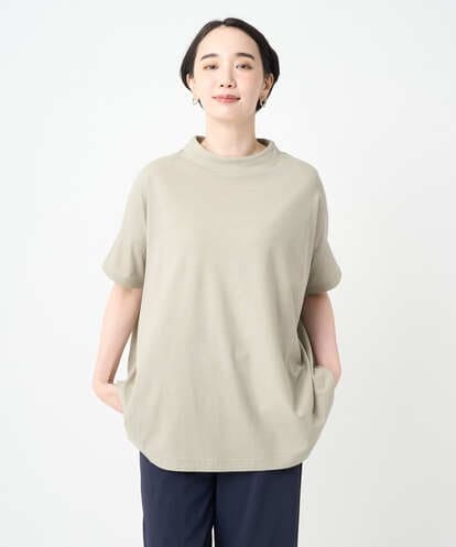 NGKHC07170 GIANNI LO GIUDICE [接触冷感・洗える・日本製]クールローレルスカイコットチュニックカットソー