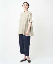 NGKHC07170 GIANNI LO GIUDICE(ジャンニ ロ ジュディチェ) [接触冷感・洗える・日本製]クールローレルスカイコットチュニックカットソー グリーン