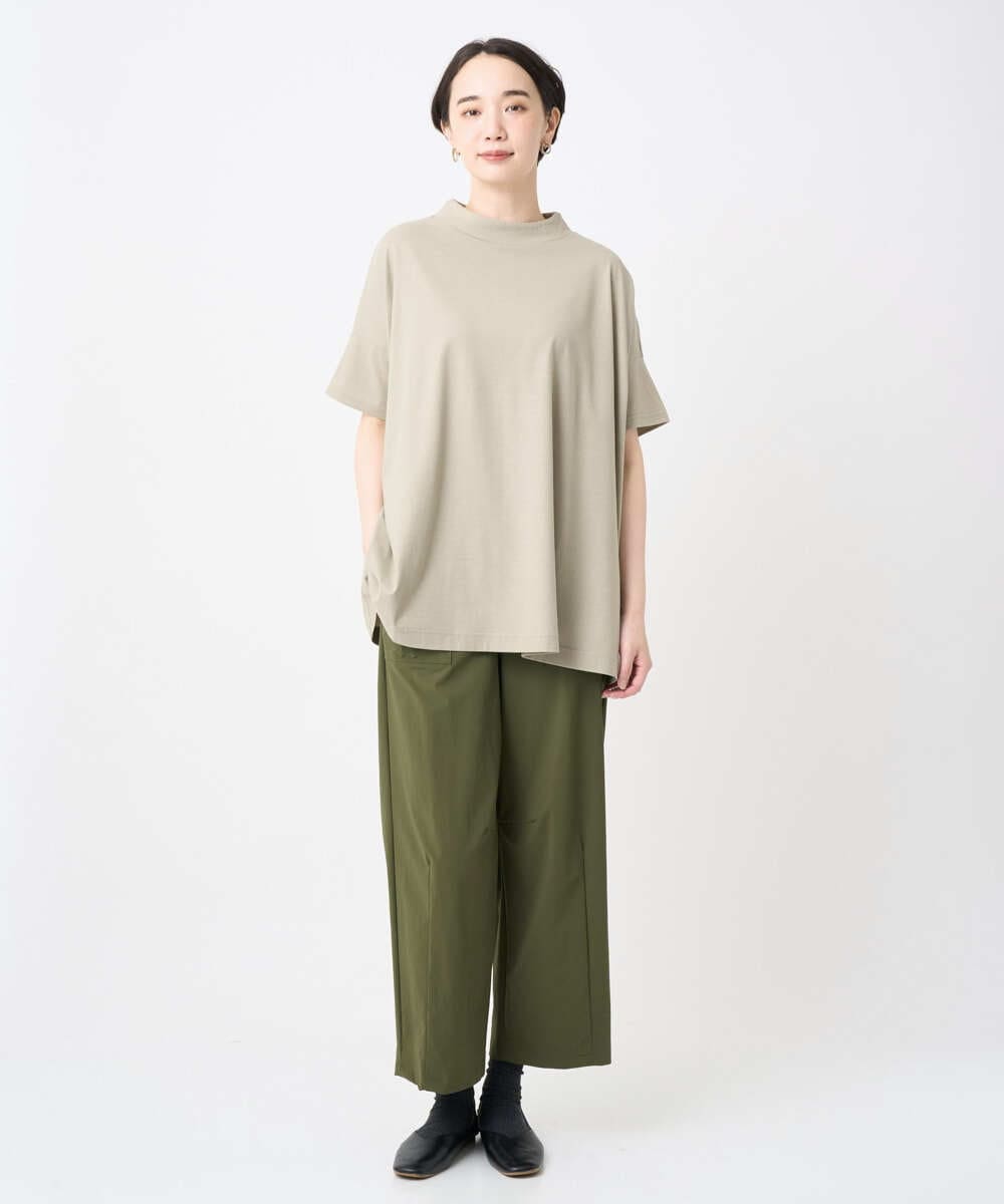 NGKHC07170 GIANNI LO GIUDICE(ジャンニ ロ ジュディチェ) [接触冷感・洗える・日本製]クールローレルスカイコットチュニックカットソー グリーン