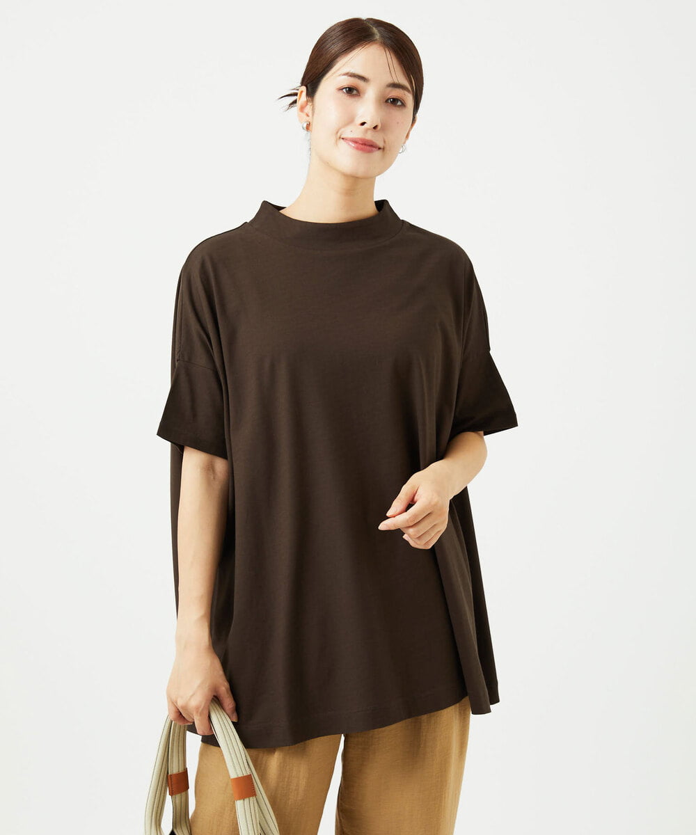 NGKHC07170 GIANNI LO GIUDICE [接触冷感・洗える・日本製]クールローレルスカイコットチュニックカットソー