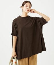 NGKHC07170 GIANNI LO GIUDICE(ジャンニ ロ ジュディチェ) [接触冷感・洗える・日本製]クールローレルスカイコットチュニックカットソー ブラウン