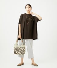 NGKHC07170 GIANNI LO GIUDICE(ジャンニ ロ ジュディチェ) [接触冷感・洗える・日本製]クールローレルスカイコットチュニックカットソー ブラウン