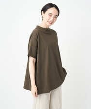 NGKHC07170 GIANNI LO GIUDICE(ジャンニ ロ ジュディチェ) [接触冷感・洗える・日本製]クールローレルスカイコットチュニックカットソー ブラウン