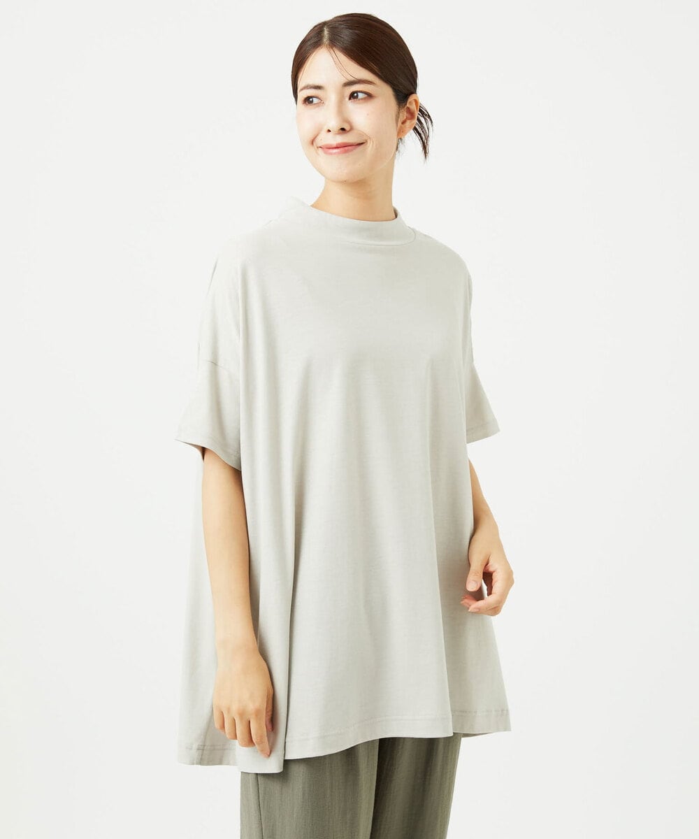 NGKHC07170 GIANNI LO GIUDICE [接触冷感・洗える・日本製]クールローレルスカイコットチュニックカットソー