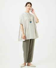 NGKHC07170 GIANNI LO GIUDICE(ジャンニ ロ ジュディチェ) [接触冷感・洗える・日本製]クールローレルスカイコットチュニックカットソー ライトグレー