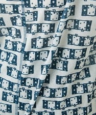 NGKHC21230 GIANNI LO GIUDICE(ジャンニ ロ ジュディチェ) [洗える・日本製]融着幾何プリントドルマンカットソー グリーン