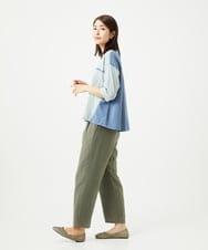 NGKHC22250 GIANNI LO GIUDICE(ジャンニ ロ ジュディチェ) [洗える・日本製]ドッキングコットン天竺カットソー ブルー
