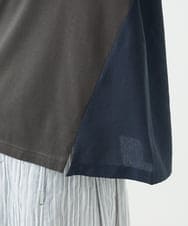 NGKHC22250 GIANNI LO GIUDICE(ジャンニ ロ ジュディチェ) [洗える・日本製]ドッキングコットン天竺カットソー ダークグレー