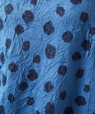 NGKHC72210 GIANNI LO GIUDICE(ジャンニ ロ ジュディチェ) [洗える・日本製]麻混ドットワッシャージャガードカットソー ブルー