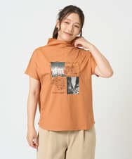 NGKHD01150 GIANNI LO GIUDICE(ジャンニ ロ ジュディチェ) [洗える]天竺フォトプリントTシャツ オレンジ